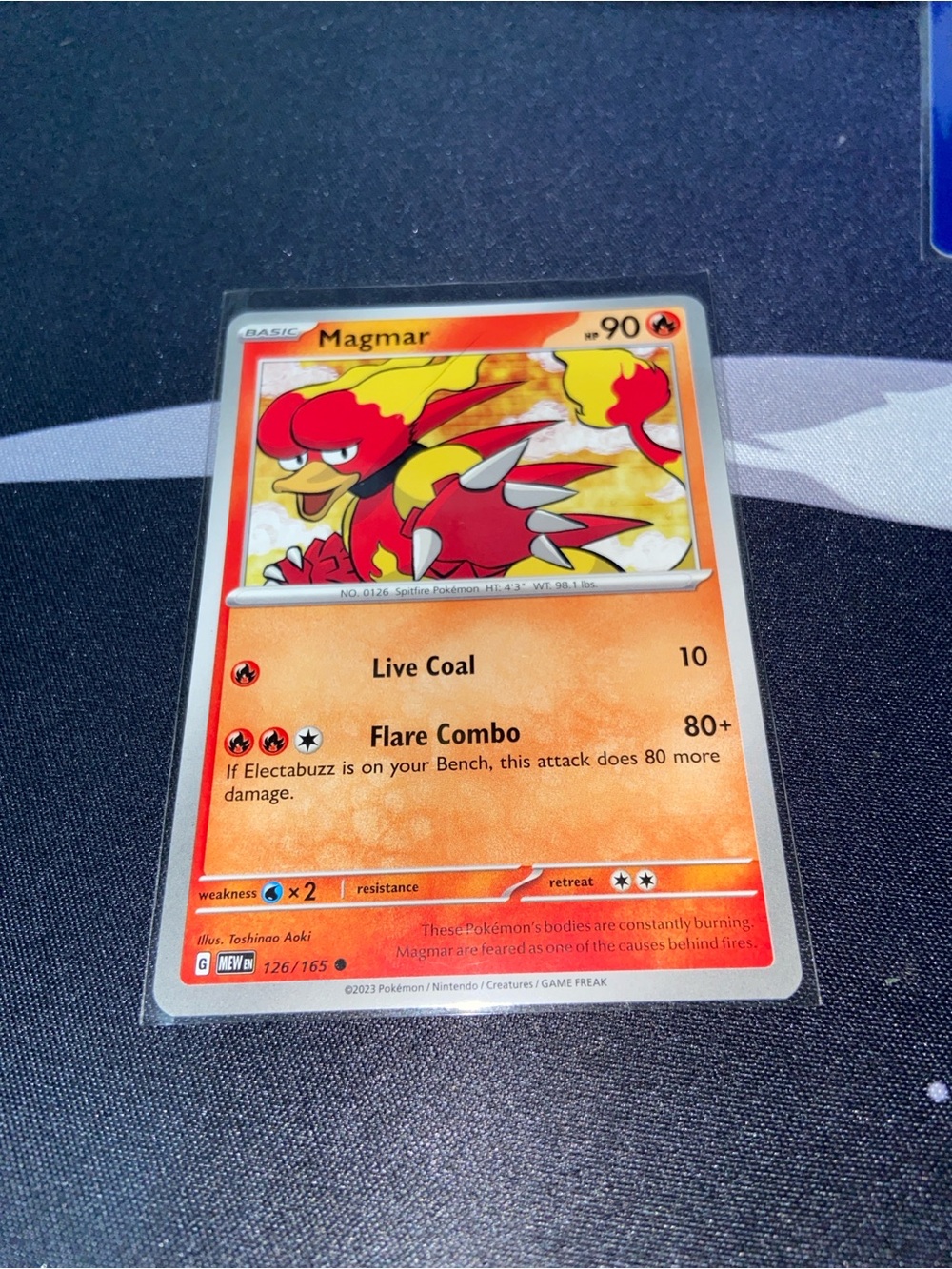Magmar Pokémon Trading Card (126/165) 151